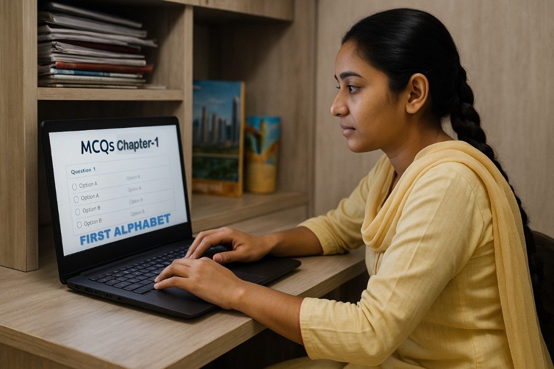 Student studying online